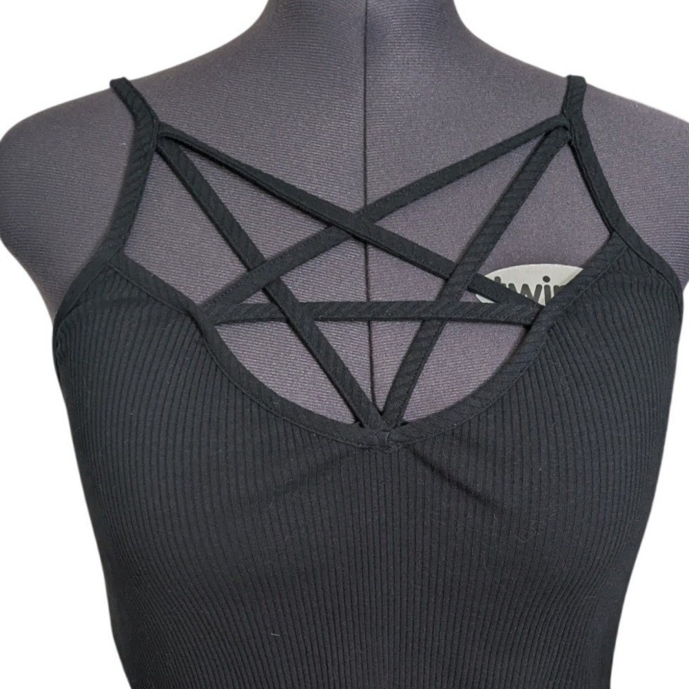 Killstar Sally Sceptre Crop Top Gothic Pentagram XXL